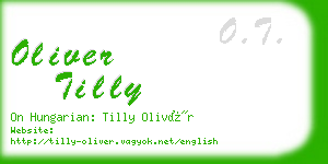 oliver tilly business card